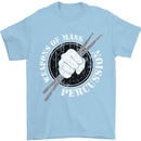 Drumming Weapons of Mass Percussion Funny Mens T-Shirt Cotton Gildan Light Blue