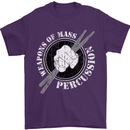 Drumming Weapons of Mass Percussion Funny Mens T-Shirt Cotton Gildan Purple