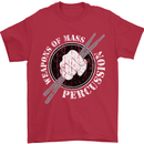 Drumming Weapons of Mass Percussion Funny Mens T-Shirt Cotton Gildan Red