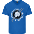 Drumming Weapons of Mass Percussion Funny Mens V-Neck Cotton T-Shirt Royal Blue