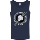 Drumming Weapons of Mass Percussion Funny Mens Vest Tank Top Navy Blue