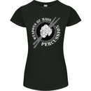Drumming Weapons of Mass Percussion Funny Womens Petite Cut T-Shirt Black