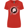 Drumming Weapons of Mass Percussion Funny Womens Wider Cut T-Shirt Red