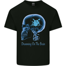 Drumming on the Brain Drummer Drum Funny Kids T-Shirt Childrens Black
