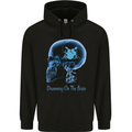 Drumming on the Brain Drummer Drum Funny Mens Hoodie Black