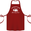 Drums for My Wife Drummer Drumming Cotton Apron 100% Organic Maroon