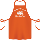 Drums for My Wife Drummer Drumming Cotton Apron 100% Organic Orange