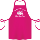 Drums for My Wife Drummer Drumming Cotton Apron 100% Organic Pink