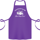 Drums for My Wife Drummer Drumming Cotton Apron 100% Organic Purple