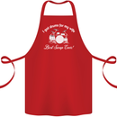 Drums for My Wife Drummer Drumming Cotton Apron 100% Organic Red