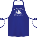 Drums for My Wife Drummer Drumming Cotton Apron 100% Organic Royal Blue