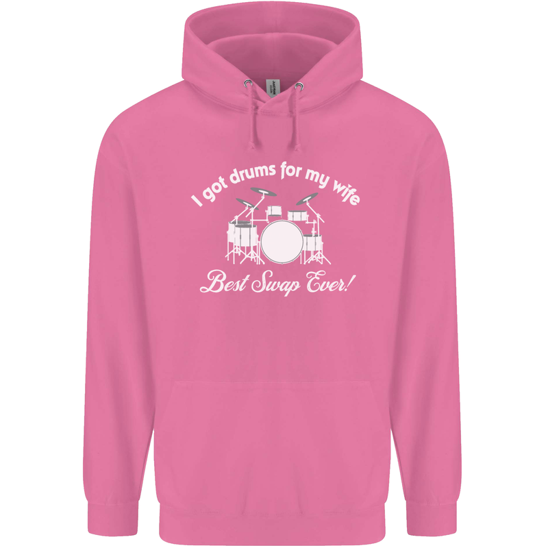 Drums for My Wife Drummer Drumming Mens 80% Cotton Hoodie Azelea