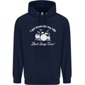 Drums for My Wife Drummer Drumming Mens 80% Cotton Hoodie Navy Blue