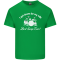 Drums for My Wife Drummer Drumming Mens Cotton T-Shirt Tee Top Irish Green