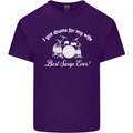 Drums for My Wife Drummer Drumming Mens Cotton T-Shirt Tee Top Purple