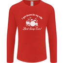 Drums for My Wife Drummer Drumming Mens Long Sleeve T-Shirt Red