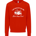 Drums for My Wife Drummer Drumming Mens Sweatshirt Jumper Bright Red