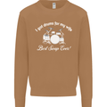 Drums for My Wife Drummer Drumming Mens Sweatshirt Jumper Caramel Latte