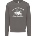 Drums for My Wife Drummer Drumming Mens Sweatshirt Jumper Charcoal