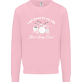 Drums for My Wife Drummer Drumming Mens Sweatshirt Jumper Light Pink