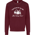 Drums for My Wife Drummer Drumming Mens Sweatshirt Jumper Maroon