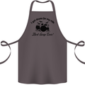 Drums for My Wife Drumming Drummer Cotton Apron 100% Organic Dark Grey
