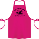 Drums for My Wife Drumming Drummer Cotton Apron 100% Organic Pink