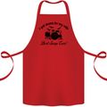Drums for My Wife Drumming Drummer Cotton Apron 100% Organic Red