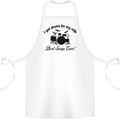 Drums for My Wife Drumming Drummer Cotton Apron 100% Organic White