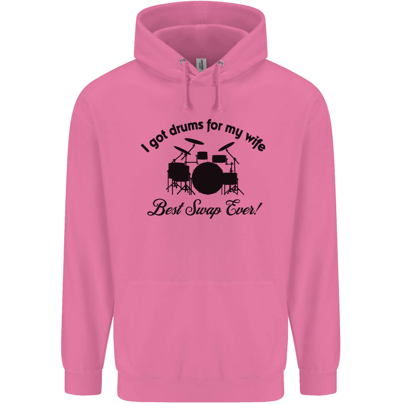 Drums for My Wife Drumming Drummer Mens 80% Cotton Hoodie Azelea
