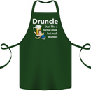 Druncle Like a Normal Uncle's Day Funny Cotton Apron 100% Organic Forest Green