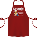 Druncle Like a Normal Uncle's Day Funny Cotton Apron 100% Organic Maroon