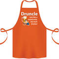 Druncle Like a Normal Uncle's Day Funny Cotton Apron 100% Organic Orange