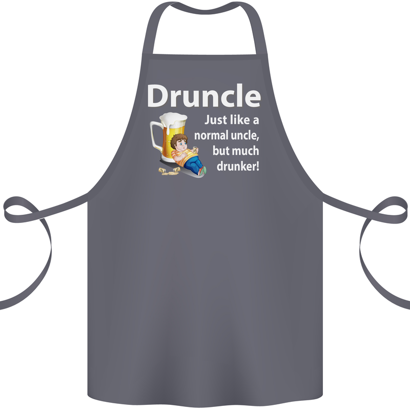 Druncle Like a Normal Uncle's Day Funny Cotton Apron 100% Organic Steel