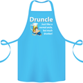 Druncle Like a Normal Uncle's Day Funny Cotton Apron 100% Organic Turquoise