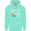 Druncle Like a Normal Uncle's Day Funny Mens 80% Cotton Hoodie Peppermint