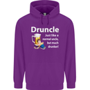 Druncle Like a Normal Uncle's Day Funny Mens 80% Cotton Hoodie Purple