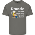 Druncle Like a Normal Uncle's Day Funny Mens Cotton T-Shirt Tee Top Charcoal