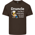 Druncle Like a Normal Uncle's Day Funny Mens Cotton T-Shirt Tee Top Dark Chocolate