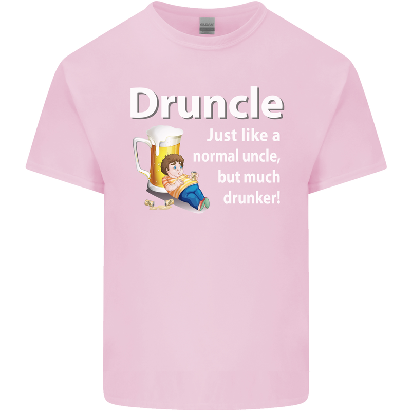 Druncle Like a Normal Uncle's Day Funny Mens Cotton T-Shirt Tee Top Light Pink