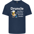 Druncle Like a Normal Uncle's Day Funny Mens Cotton T-Shirt Tee Top Navy Blue