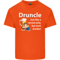 Druncle Like a Normal Uncle's Day Funny Mens Cotton T-Shirt Tee Top Orange