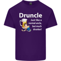 Druncle Like a Normal Uncle's Day Funny Mens Cotton T-Shirt Tee Top Purple