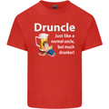 Druncle Like a Normal Uncle's Day Funny Mens Cotton T-Shirt Tee Top Red