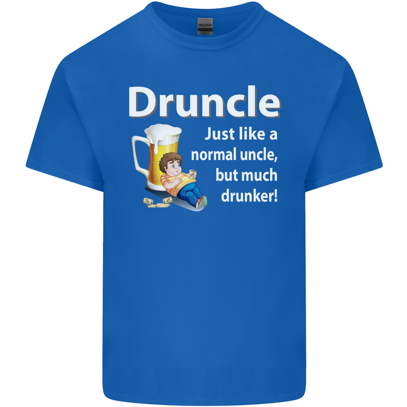 Druncle Like a Normal Uncle's Day Funny Mens Cotton T-Shirt Tee Top Royal Blue