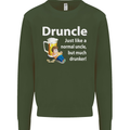 Druncle Like a Normal Uncle's Day Funny Mens Sweatshirt Jumper Forest Green