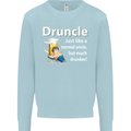 Druncle Like a Normal Uncle's Day Funny Mens Sweatshirt Jumper Light Blue