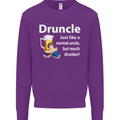 Druncle Like a Normal Uncle's Day Funny Mens Sweatshirt Jumper Purple
