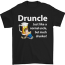 Druncle Like a Normal Uncle's Day Funny Mens T-Shirt Cotton Gildan Black
