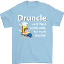 Druncle Like a Normal Uncle's Day Funny Mens T-Shirt Cotton Gildan Light Blue